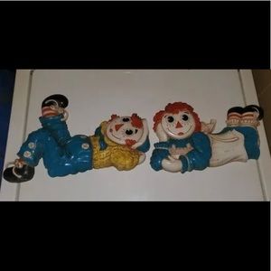 Vintage Raggedy Ann & Andy Wall Hanging Decor 1977 Dart Ind Inc